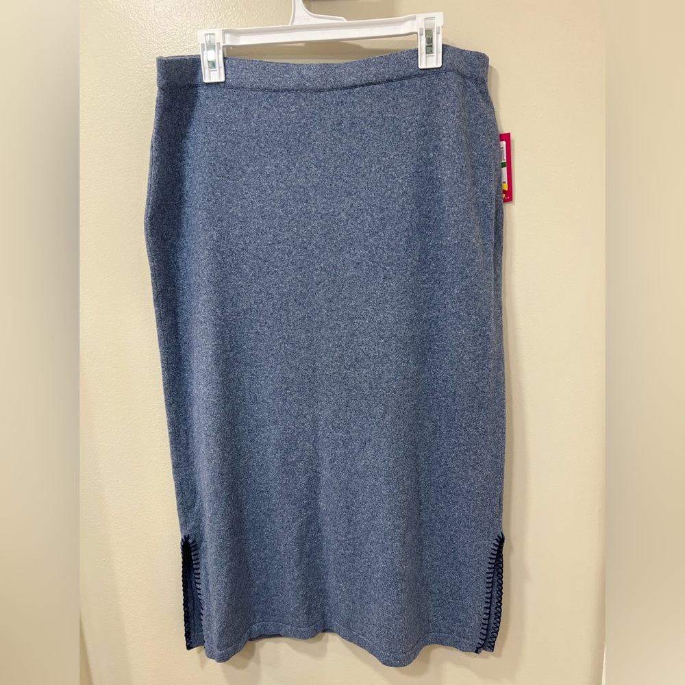 Vince Camuto Gray Midi Pencil Skirt with Slit